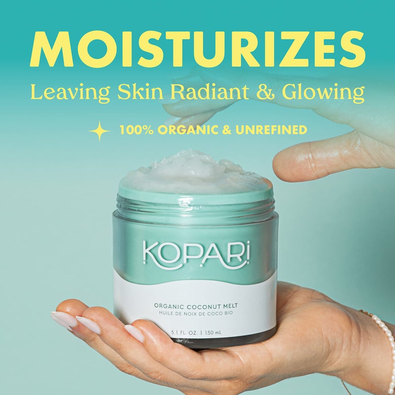Kopari Organic Coconut Melt | Multi Purpose Skin Moisturizer, 100% Unrefined Coconut Oil Skin Care For Body, Hair, Face | Vegan, Cruelty Free, Paraben & Sulfate Free | 5.1 Oz - Image 2