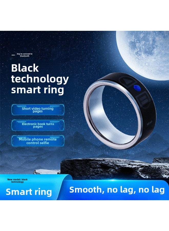 Mobile Phone Bluetooth Smart Remote Control Brush Video Remote Photo Novel Page Turning And Other Black Technology Lazy Remote Control Ring-Color:17 (circumference 56mm) 40-50kg - Technology Ring [like - Page Turn - Selfie - Novel]  - Image 2