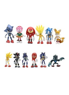 Set Sonic figure Tails Werehog Action Figures Knuckles doll Dr. Eggman Cartoon Figurines Collectible Dolls Kids Hedgehog Toy