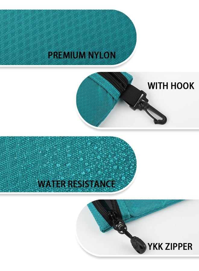 GOX Small Toiletry Bag for Men Bulk Cosmetic Bag Dopp Kit Carry On Zipper Pouch Organization Nylon Small Packing Sack Waterproof (Turquoise) - Image 5