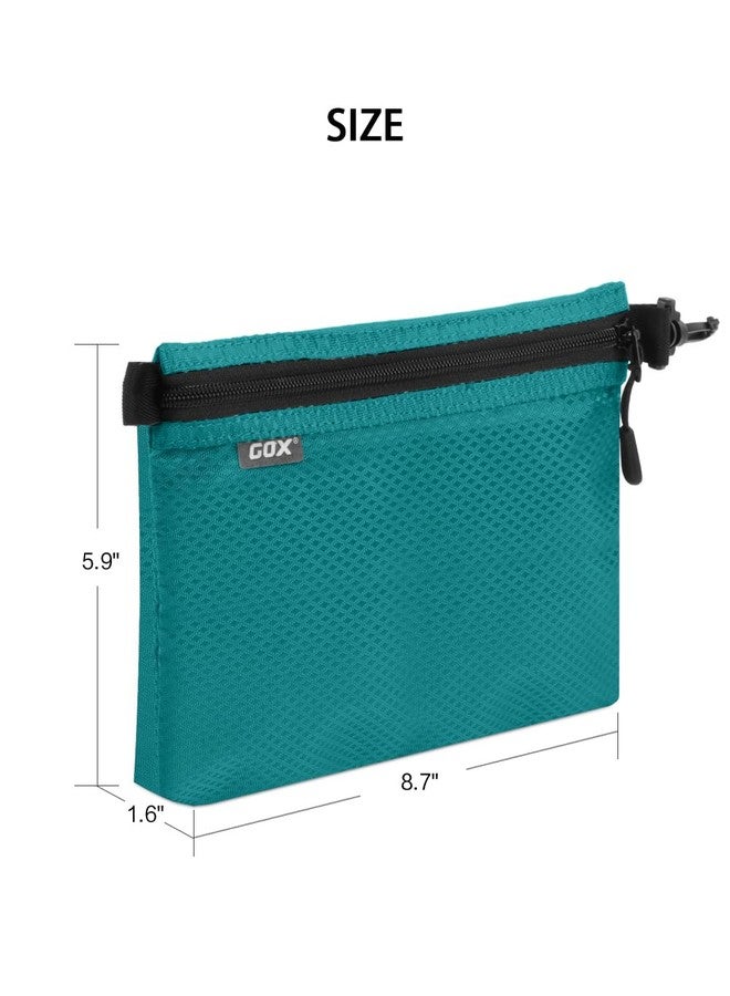 GOX Small Toiletry Bag for Men Bulk Cosmetic Bag Dopp Kit Carry On Zipper Pouch Organization Nylon Small Packing Sack Waterproof (Turquoise) - Image 2