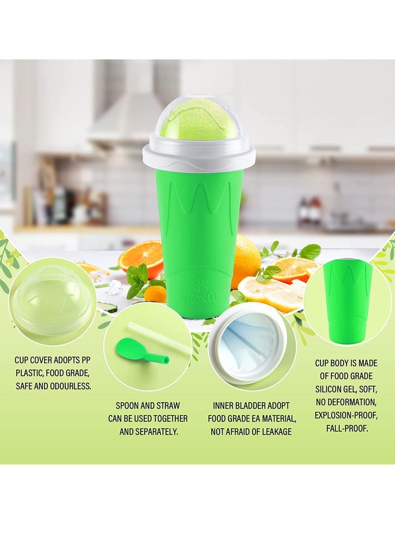 Slushie Maker Cup, Magic Quick Frozen Smoothies Cup, Cooling Cup, Double Layer Squeeze Slushy Maker Cup, Homemade Milk Shake Ice Cream Maker