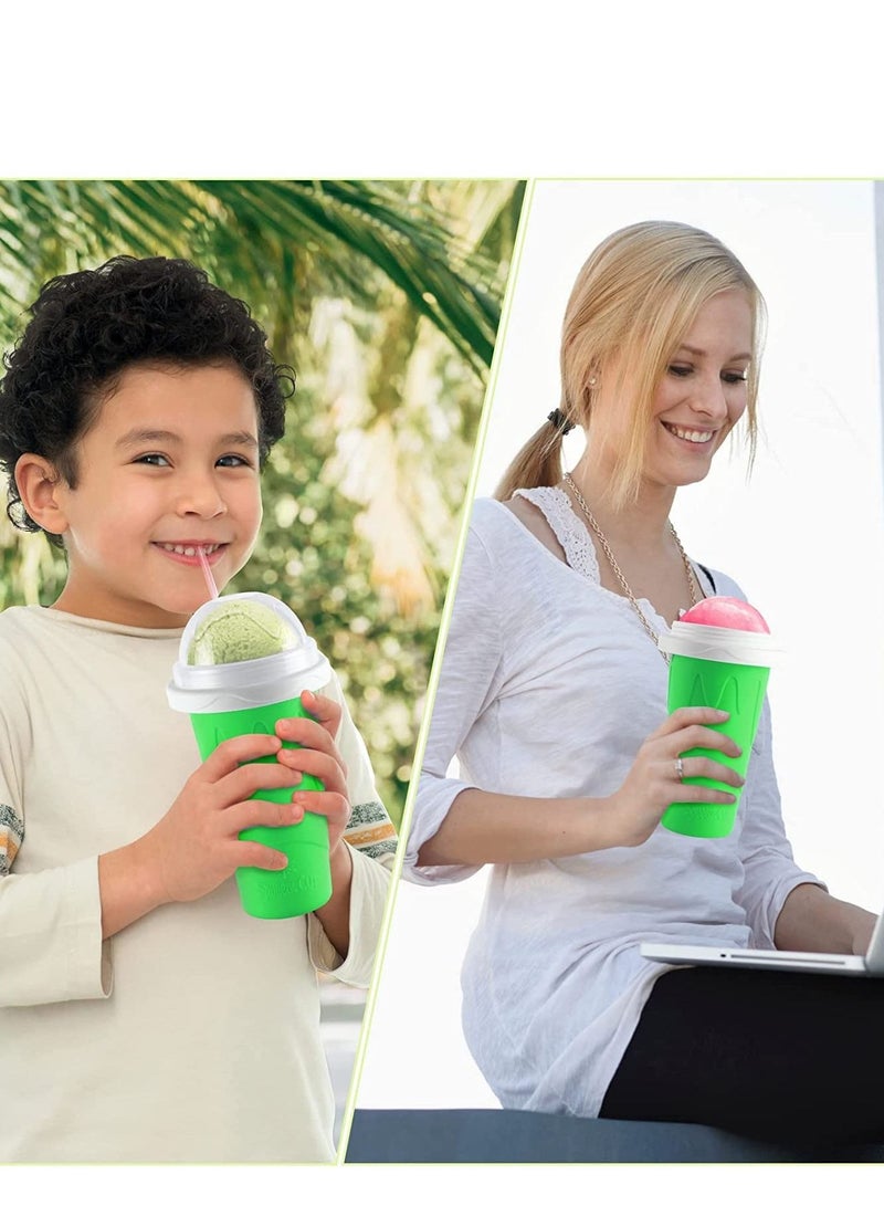 Slushie Maker Cup, Magic Quick Frozen Smoothies Cup, Cooling Cup, Double Layer Squeeze Slushy Maker Cup, Homemade Milk Shake Ice Cream Maker