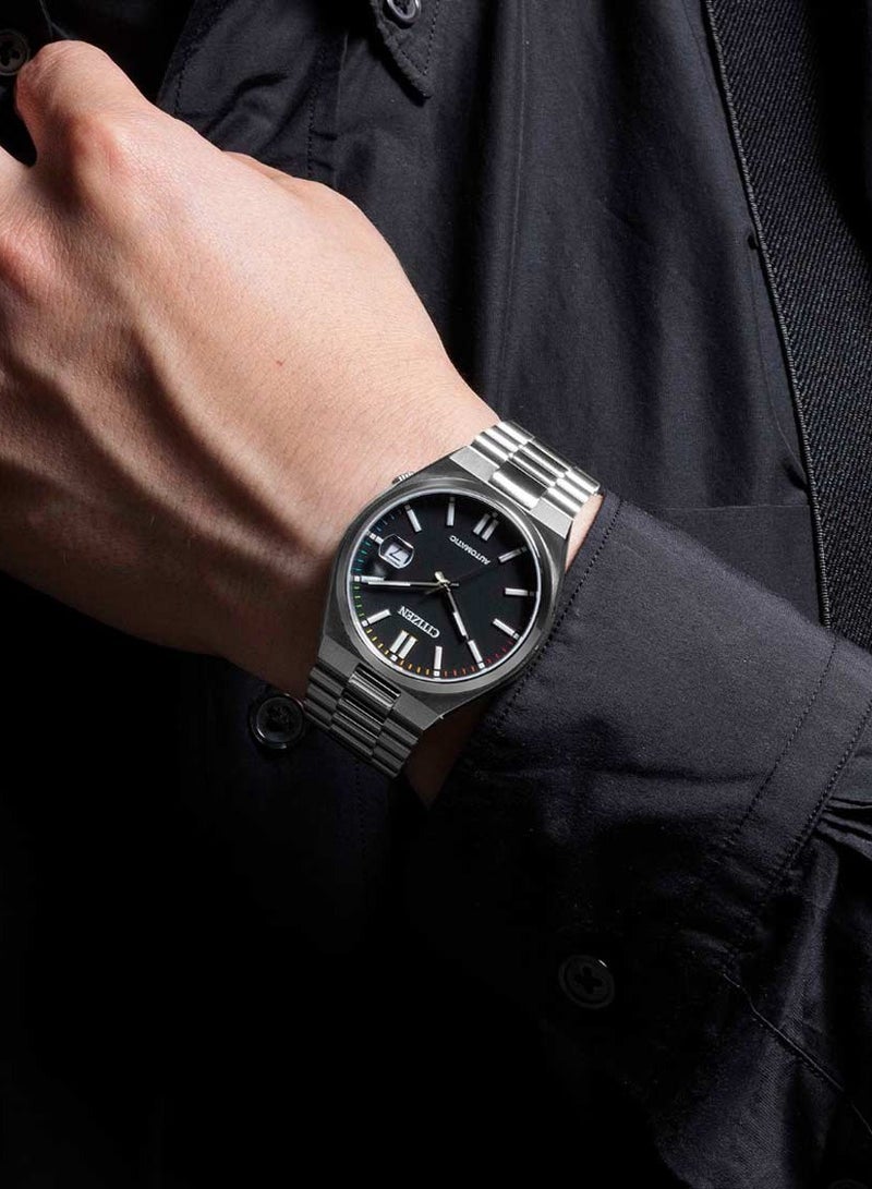 CITIZEN Tsuyosa Automatic Black Dial Stainless Steel Men's Watch NJ0151-53E - Image 5
