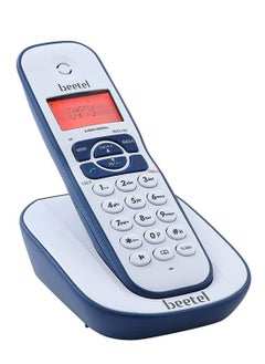 Beetel X73 Cordless 2.4Ghz Landline Phone with Caller ID Display, 2-Way Speaker Phone with Volume Controls, Auto Answer, Alarm Function, Stylish Design (Blue/White)(X73)