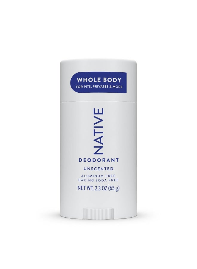 native Whole Body Deodorant Stick Contains Naturally Derived Ingredients, Deodorant for Men and Women | 72 Hour Odor Protection, Aluminum Free with Coconut Oil and Shea Butter | Unscented - Image 1
