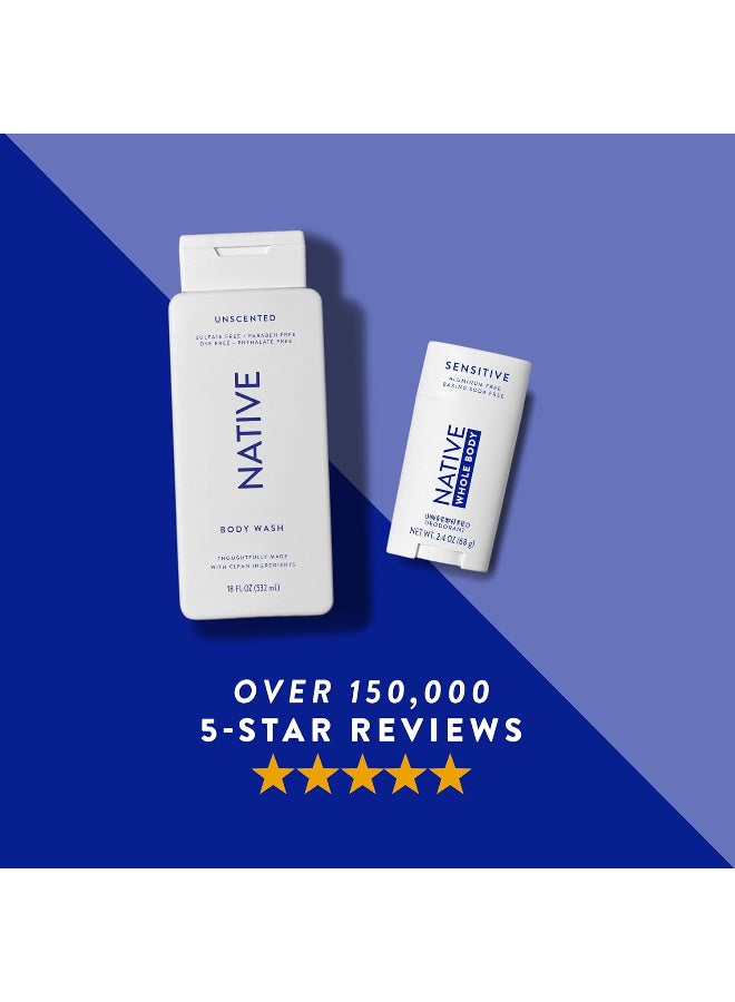 native Whole Body Deodorant Stick Contains Naturally Derived Ingredients, Deodorant for Men and Women | 72 Hour Odor Protection, Aluminum Free with Coconut Oil and Shea Butter | Unscented - Image 4