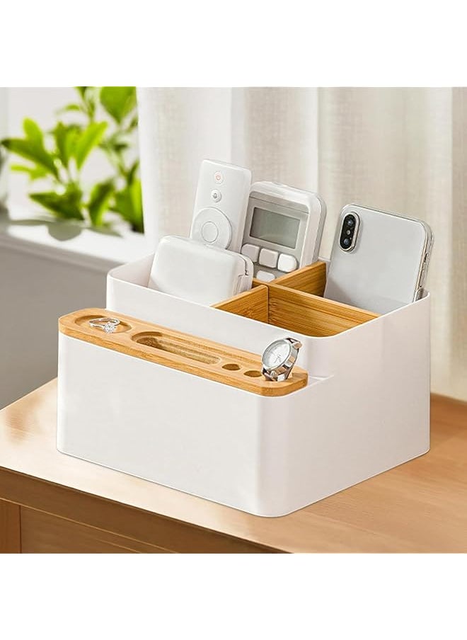 Desk Organizer Pen Pencil Holder With Compartments Table Storage Box With Divider Desktop Caddy With Adjustable Wooden Dividers For Home Office - pzsku/Z9F198D4E0C7B4C8C3545Z/45/_/1740916651/463f23f4-8c38-40de-806d-db2e36bdf909