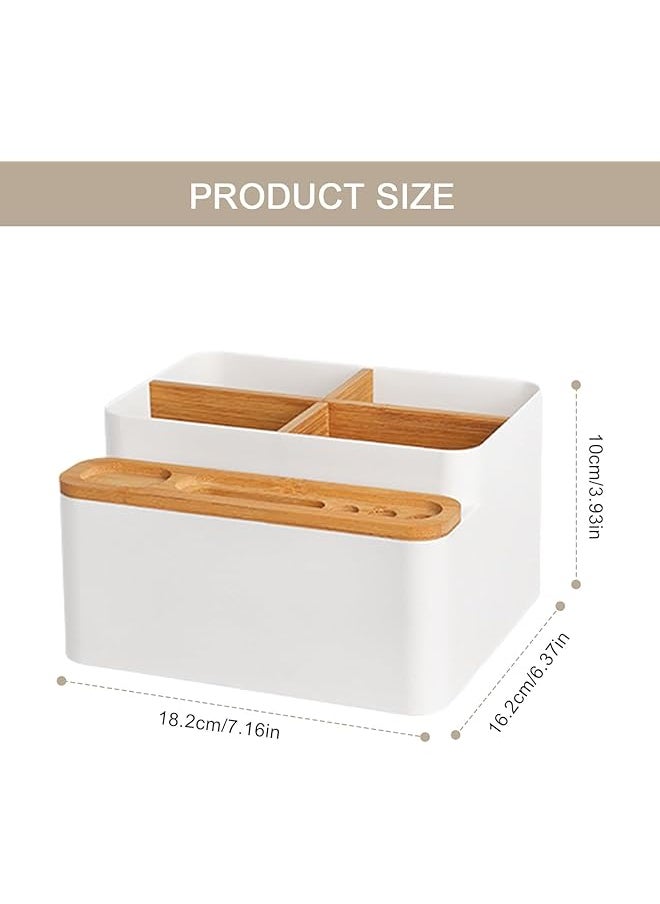 Desk Organizer Pen Pencil Holder With Compartments Table Storage Box With Divider Desktop Caddy With Adjustable Wooden Dividers For Home Office - pzsku/Z9F198D4E0C7B4C8C3545Z/45/_/1740916739/3af93139-7220-4d23-b959-258bd4f4d94a