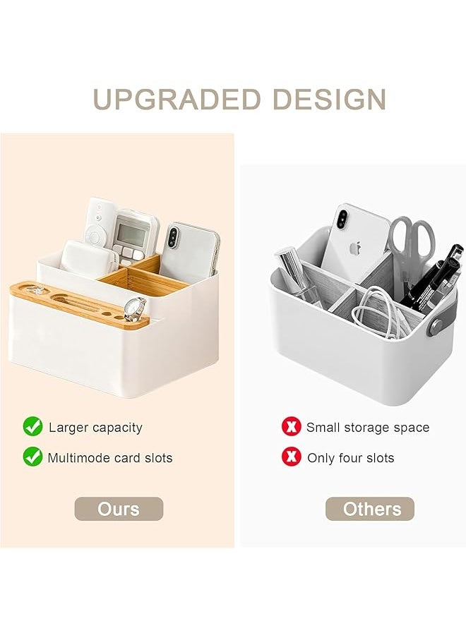 Desk Organizer Pen Pencil Holder With Compartments Table Storage Box With Divider Desktop Caddy With Adjustable Wooden Dividers For Home Office - pzsku/Z9F198D4E0C7B4C8C3545Z/45/_/1740916742/9df119ae-e582-44cb-93ed-cb7bc38fc0fb