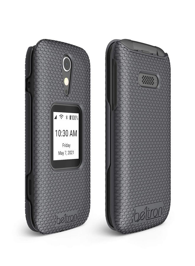 جراب مزود بمشبك حزام لهاتف GreatCall Lively Flip وJitterbug Flip2 لكبار السن، غطاء واقٍ سهل التركيب مع مشبك حزام لهاتف Jitterbug Flip2 / Lively (الموديل: 4053S) - رمادي - Image 5