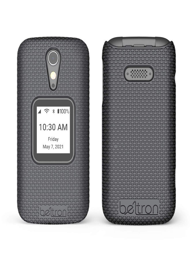 جراب مزود بمشبك حزام لهاتف GreatCall Lively Flip وJitterbug Flip2 لكبار السن، غطاء واقٍ سهل التركيب مع مشبك حزام لهاتف Jitterbug Flip2 / Lively (الموديل: 4053S) - رمادي - Image 2