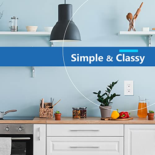 LIDER Matte Finish Decorator Switch Cover, Screwless Wall Plate, Mid-Size 1-Gang 4.88" x 3.11", Unbreakable Polycarbonate Thermoplastic, UL Listed, LSWP-31M-W, White - Image 5