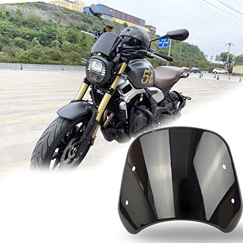 HARPUOU Universal Motorcycle Windshield Wind Deflector Windscreen Front Flyscreen with Mount for Motorbike 5"-7" LED Headlight - Image 3