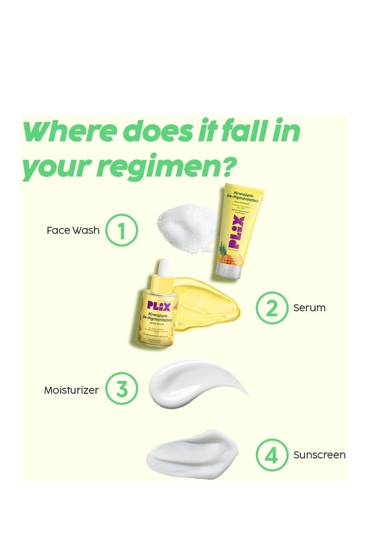 PLIX THE PLANT FIX The Plant Fix 5% Foaming Face Serum & Wash Set in Pineapple Shape for pigmentation, dark spots, dull, brighter and even skin - Image 5