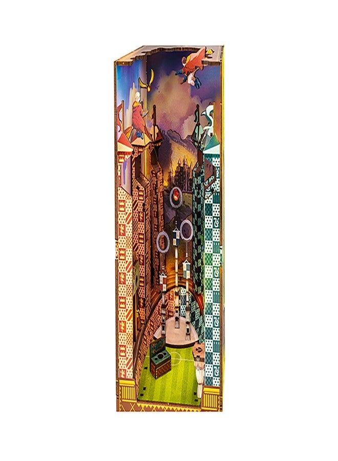 Revell Book Nook Kit Harry Potter - Quidditch Field Miniature DIY Kit 9" Booknook 3D Wooden Puzzle with LED Light Bookshelf Décor Gift for Adults Women Men - Image 2