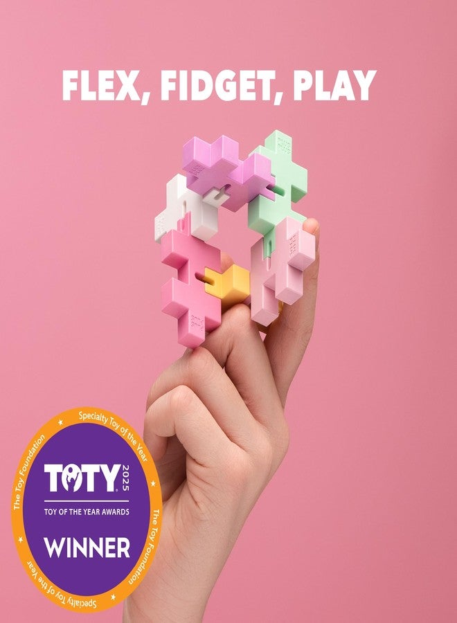 Plus-Plus Plus Plus - HEXEL Bubblegum - Fidget Sensory Puzzle Toy - Travel Friendly, Quiet Stress and Anxiety Relief for Kids/Adults - Image 2