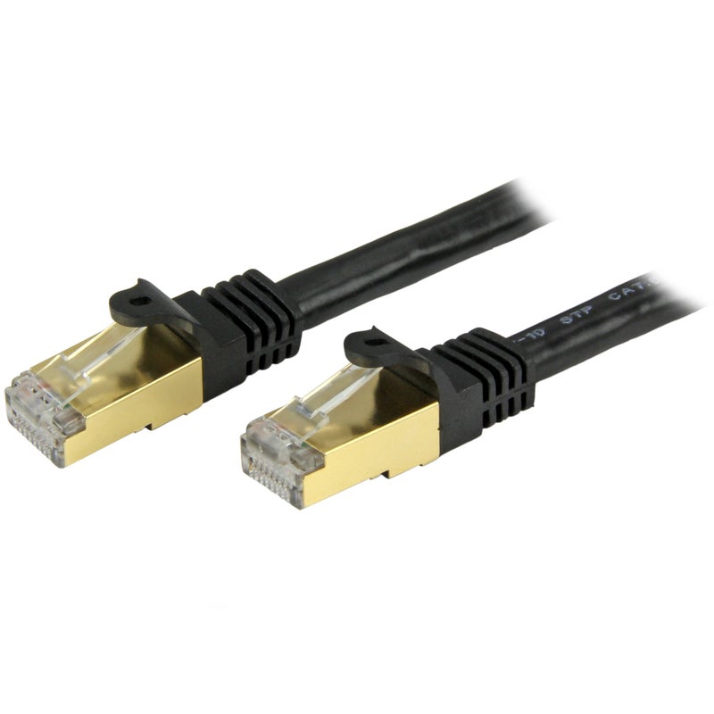 Startech.com StarTech 7ft CAT6a Ethernet Cable 10 Gigabit Shielded Snagless RJ45 100W PoE Patch Cord 10GbE STP Network Cable with Strain Relief Black UL TIA C6ASPAT7BK - Image 2