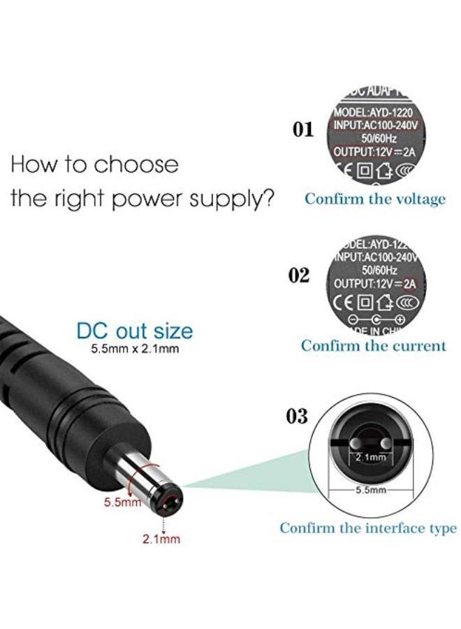 محول إمداد الطاقة لحوض السمك من بي آند كيه تيار متردد 100-240 فولت إلى تيار مستمر 12 فولت 2 أمبير محمول بنفايات - Image 4
