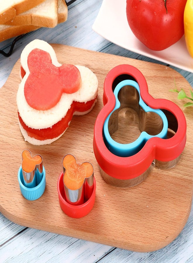 Elfkitwang Minnie Themed Cookie Cutters Set,Minnie Head Cartoons Shapes Cookie Cutter for Kids Sandwich Cakes Biscuits Vegetables Fruit Cutters Baking Mold(Assorted Sizes) - Image 4