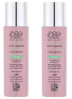 Two Pieces of Eva skin clinic anti-ageing collagen toner for firmed and refined skin -  2 x 200ml