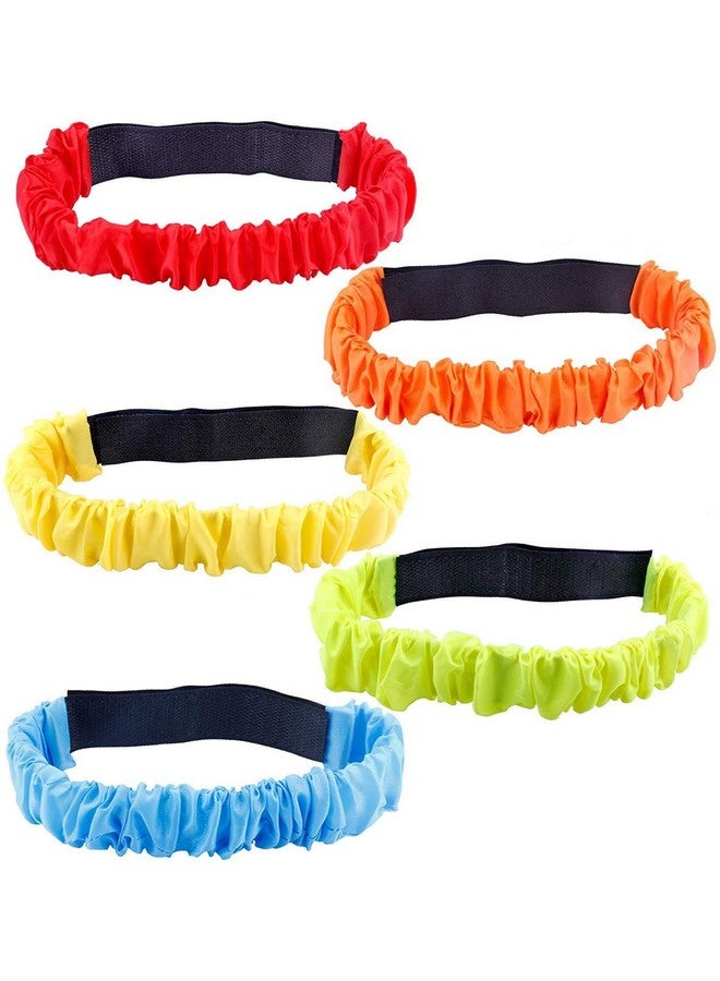 Augshy 5 Pcs 3 Legged Race Bandscolorful Elastic Tie Rope Three Legged Race Bands For Carnival Relay Race Field Day Games For Adults Outdoor Team Game Party Supplies - Image 1