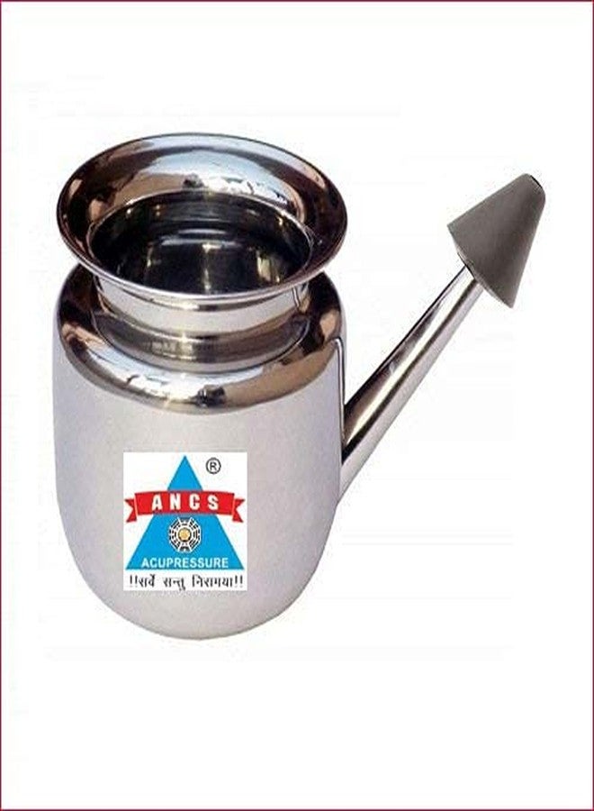 ANCS Surgicals Stainless Steel Ayurvedic Jal Neti Lota Neti Pot for Sinus Congestion - Image 1