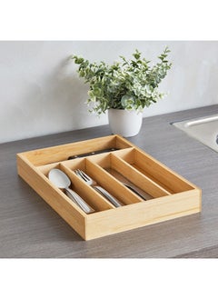 Home Box صينية أدوات المائدة من الخيزران 33x4.5x23 سم  - Image 1