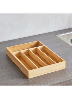 Home Box صينية أدوات المائدة من الخيزران 33x4.5x23 سم  - Image 2