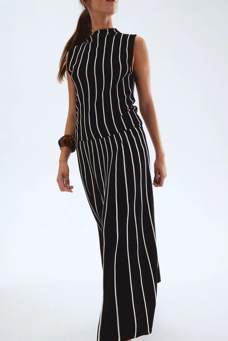 اتش اند ام فستان محبوك طويل