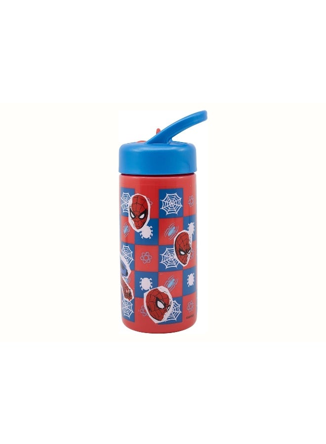 Stor Spiderman Playground Sipper Water Bottle for Kids – 410ml BPA-Free Leakproof Sipper Bottle with Easy Grip Design, Lightweight Durable School Water Bottle for Daily Hydration, Travel & Outdoor Use - Image 1