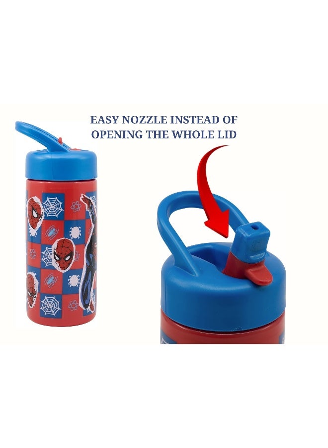 Stor Spiderman Playground Sipper Water Bottle for Kids – 410ml BPA-Free Leakproof Sipper Bottle with Easy Grip Design, Lightweight Durable School Water Bottle for Daily Hydration, Travel & Outdoor Use - Image 3