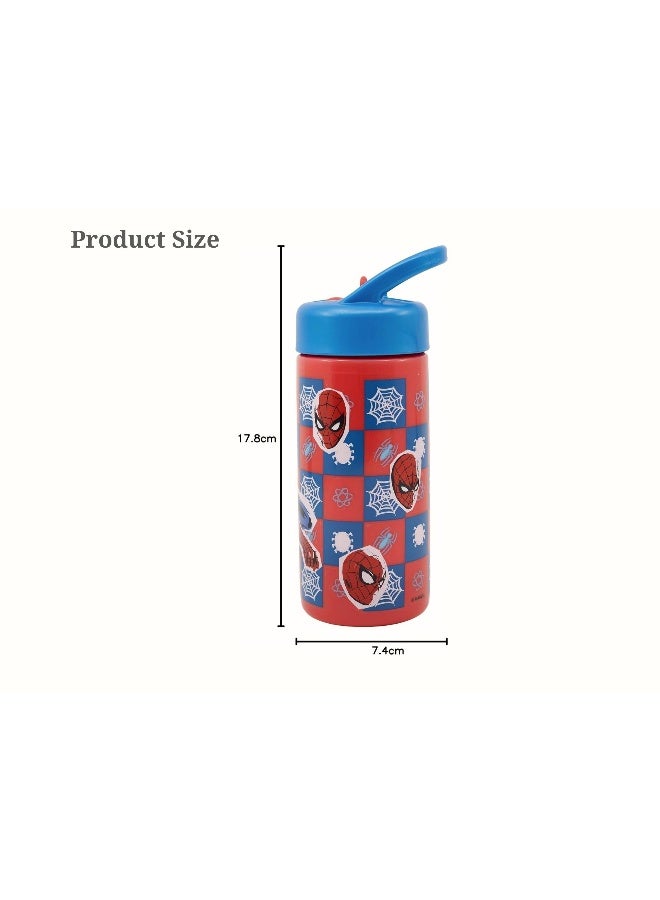 Stor Spiderman Playground Sipper Water Bottle for Kids – 410ml BPA-Free Leakproof Sipper Bottle with Easy Grip Design, Lightweight Durable School Water Bottle for Daily Hydration, Travel & Outdoor Use - Image 2