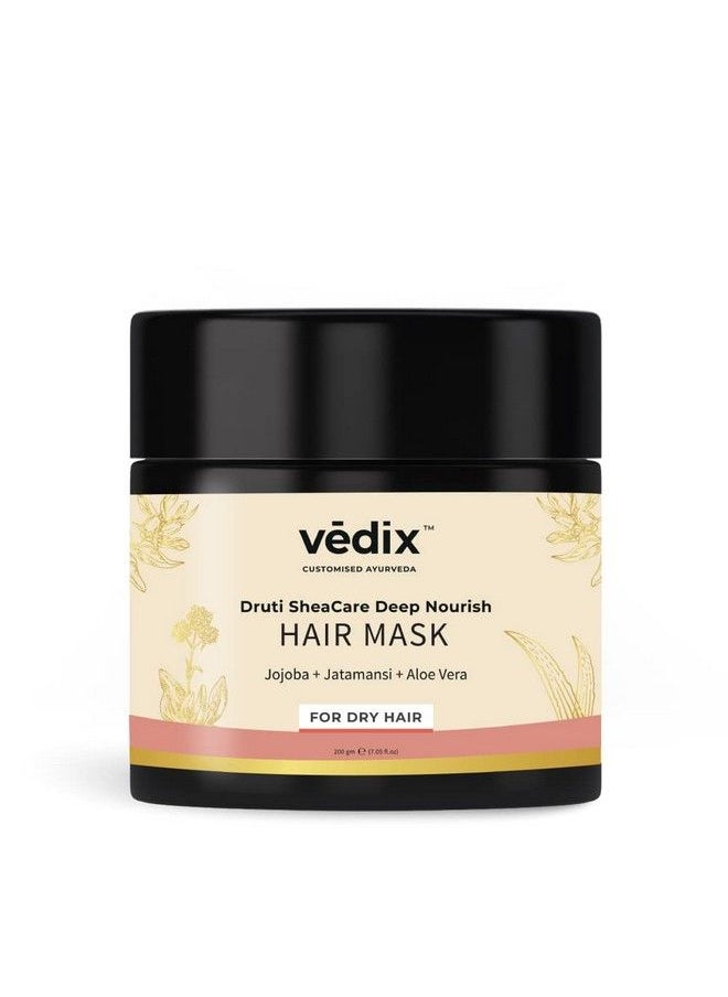 Vedix Ayurvedic Hair Mask Customized Druti Sheacare Deep Nourish Hair Mask For Dry And Frizzy Hair With Jojoba + Jatamansi + Aloe Vera 200Gm  - Image 1
