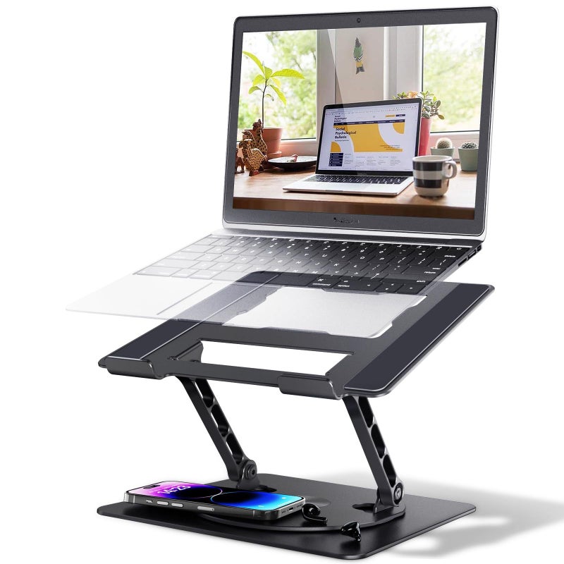 Computer Stand Desktop Aluminum Alloy Rotating Cooling Stand Folding Lifting Multi-Functional Heightening Stand Notebook Stand - Image 3