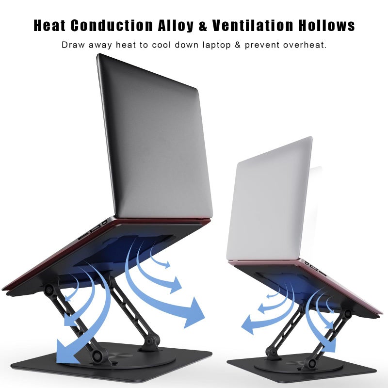 Computer Stand Desktop Aluminum Alloy Rotating Cooling Stand Folding Lifting Multi-Functional Heightening Stand Notebook Stand - Image 4
