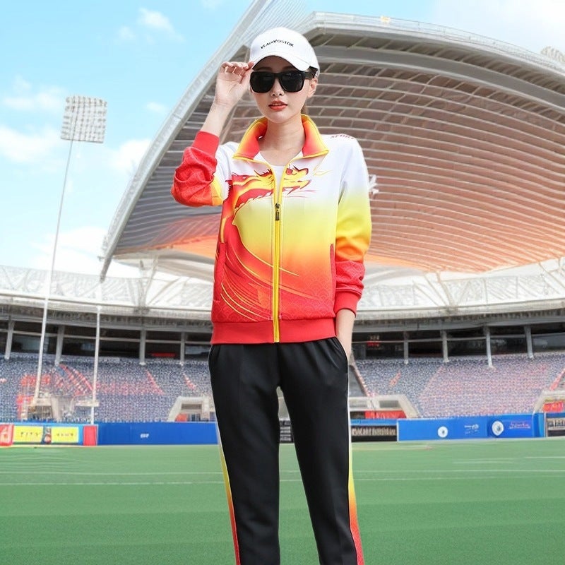 Dragon Suit Athlete Training Sports Suit Sports Meeting Performance Suit Group Suit Student Class Suit Sports Suit For Men - Image 3
