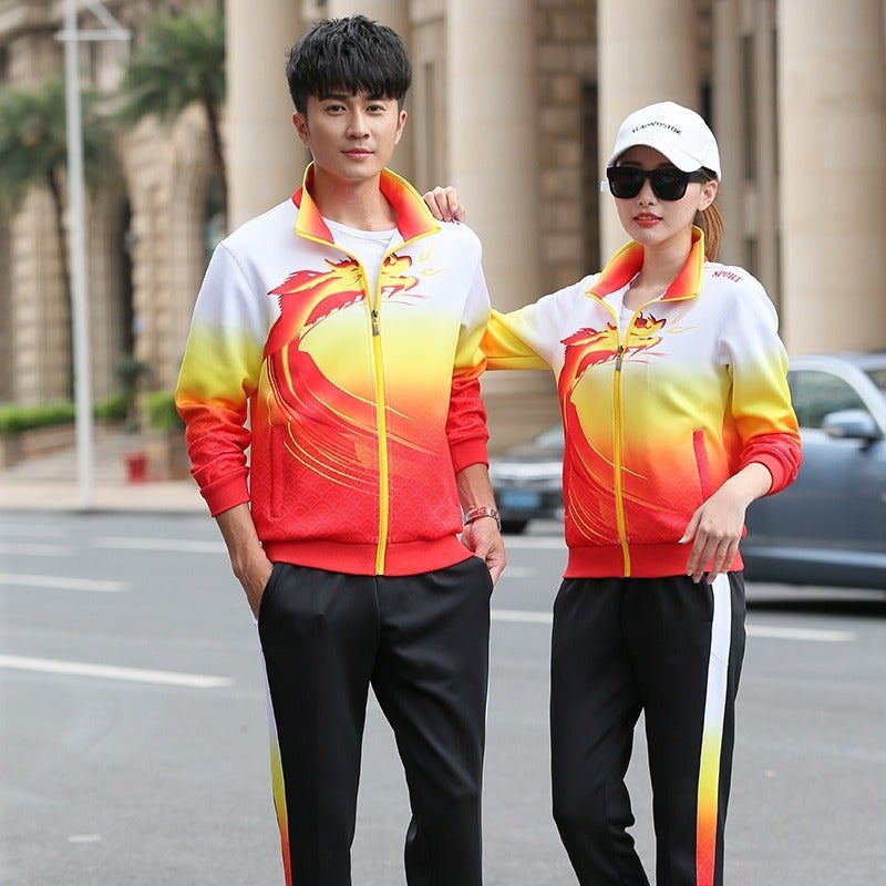 Dragon Suit Athlete Training Sports Suit Sports Meeting Performance Suit Group Suit Student Class Suit Sports Suit For Men - Image 4