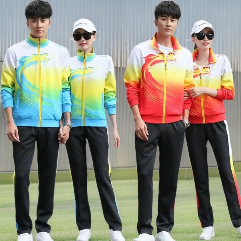 Dragon Suit Athlete Training Sports Suit Sports Meeting Performance Suit Group Suit Student Class Suit Sports Suit For Men - Image 2