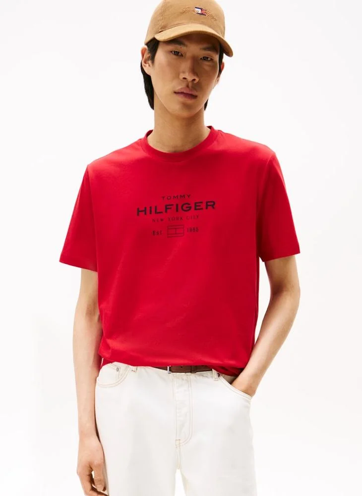 TOMMY HILFIGER Graphic Logo Crew Neck T-Shirt