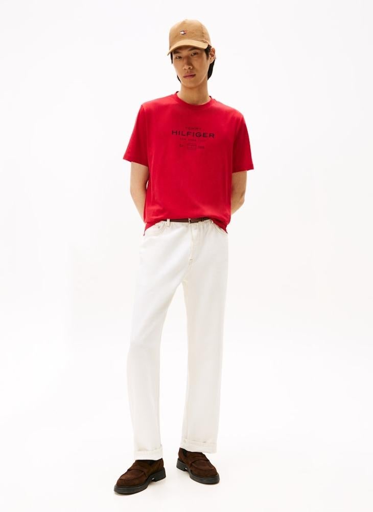 TOMMY HILFIGER Graphic Logo Crew Neck T-Shirt - Image 4