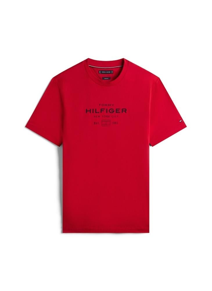 TOMMY HILFIGER Graphic Logo Crew Neck T-Shirt - Image 5