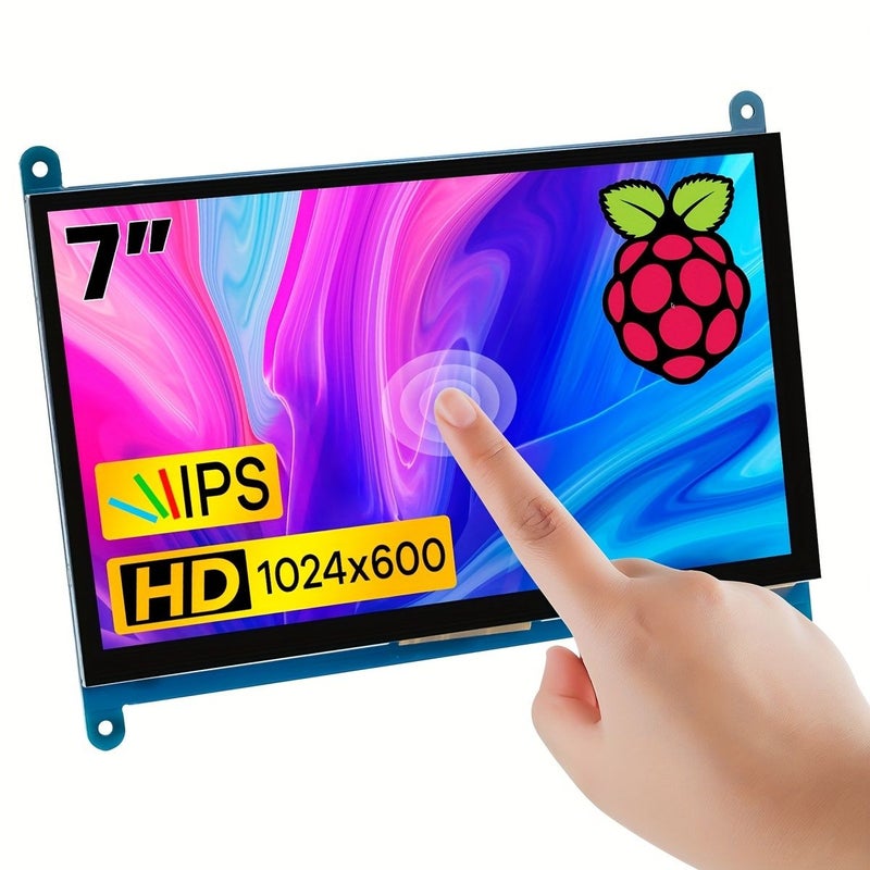 7 Inch IPS LCD Touch Screen Display Monitor 1024x600 Capacitive Panel for Raspberry Pi 5 4 3 Zero W Windows 10 8 7 - Image 1