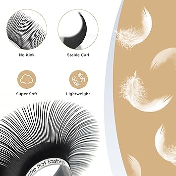 LASHVIEW Eyelash Extensionsellipse eyelash extensions015mm D Curl 13mm Flat Eyelash ExtensionMatte Individual EyelashesSalon Use - Image 2