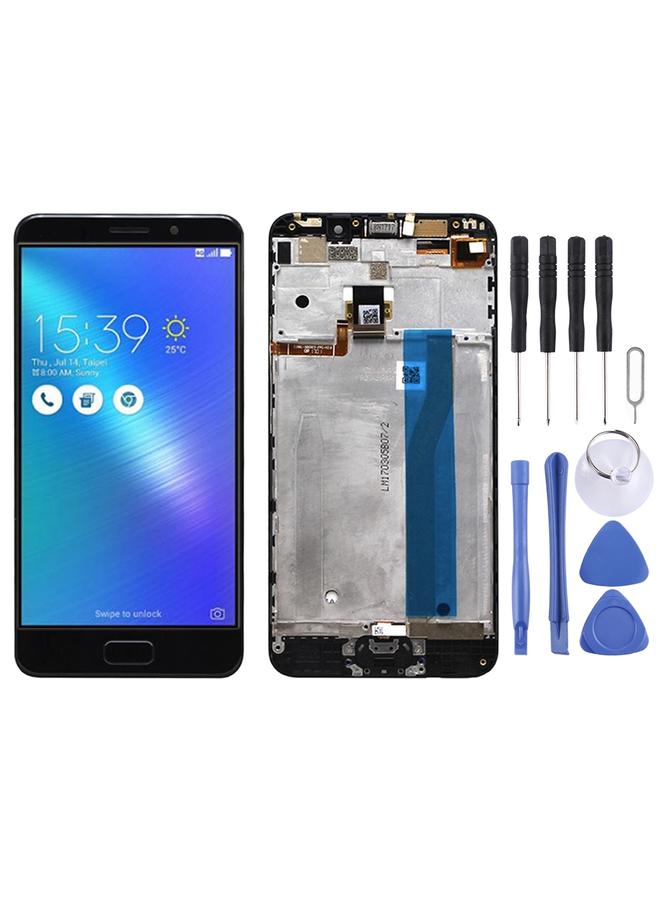 إيروريكس شاشة LCD بديلة OEM لهاتف ASUS Zenfone 3S Max ZC521TL X00GD مع محول رقمي كامل التجميع مع إطار (أسود) - Image 1