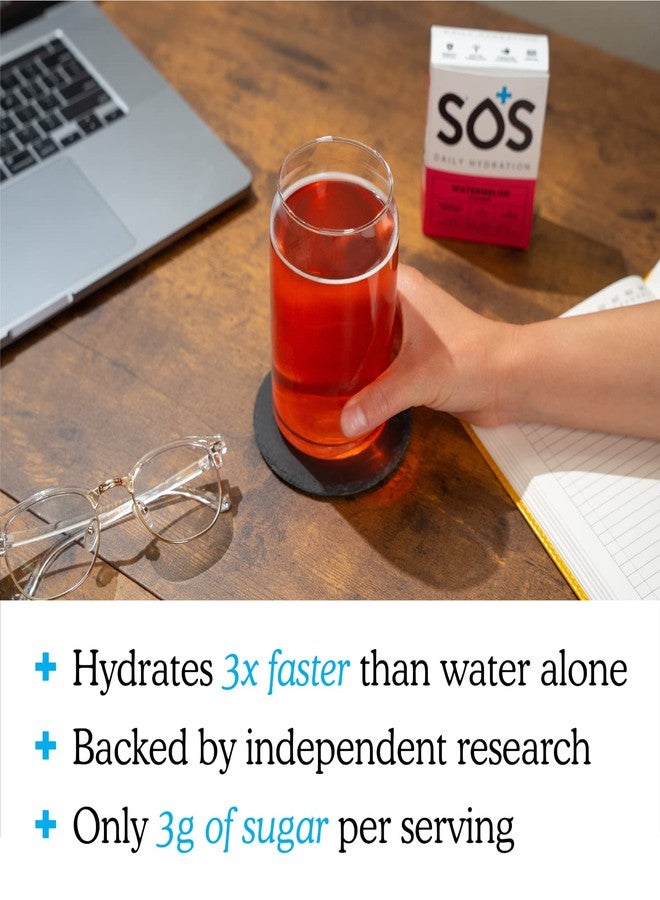 SOS Hydration Electrolyte Powder Sticks | Low Sugar Rapid Hydration | Keto Friendly (8 Servings, Watermelon) - Image 4