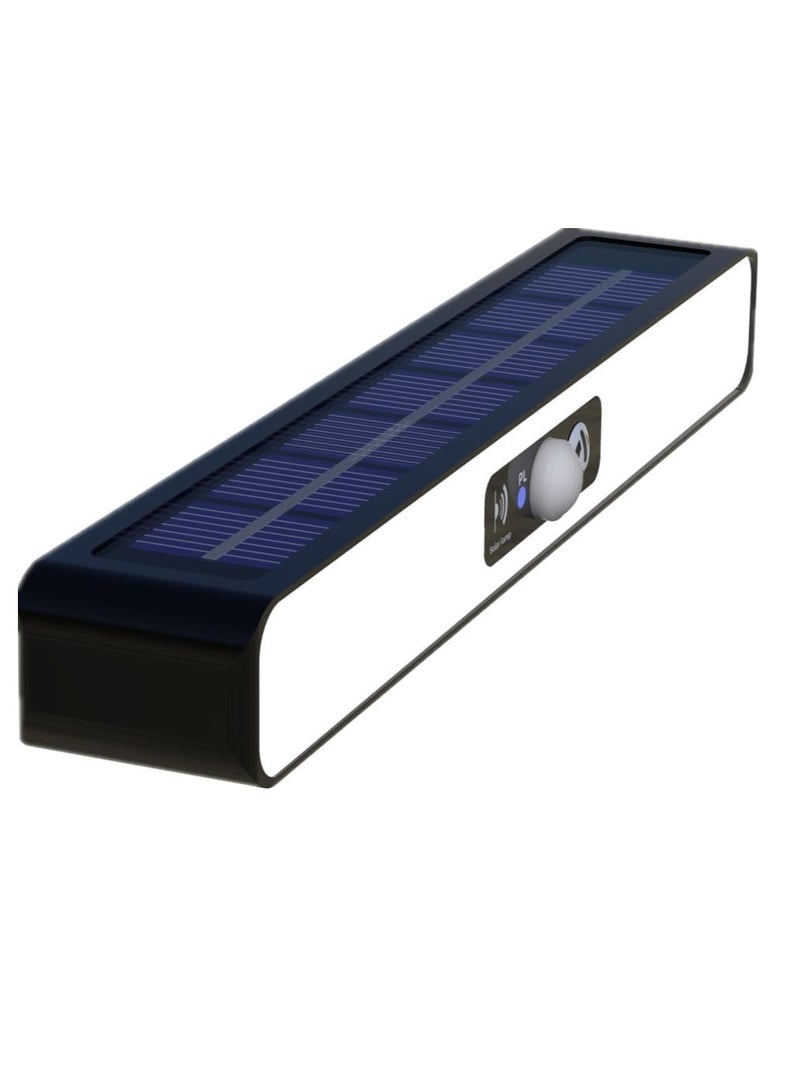 AROAQ Solar Light, Waterproof Solar LED Lamp, Three Modes Human Automatic Induction Solar Powered Security Light, Motion Light For Fence Patio Garden Garage Wall, (Black Shell Clamp, White Light) - Image 2