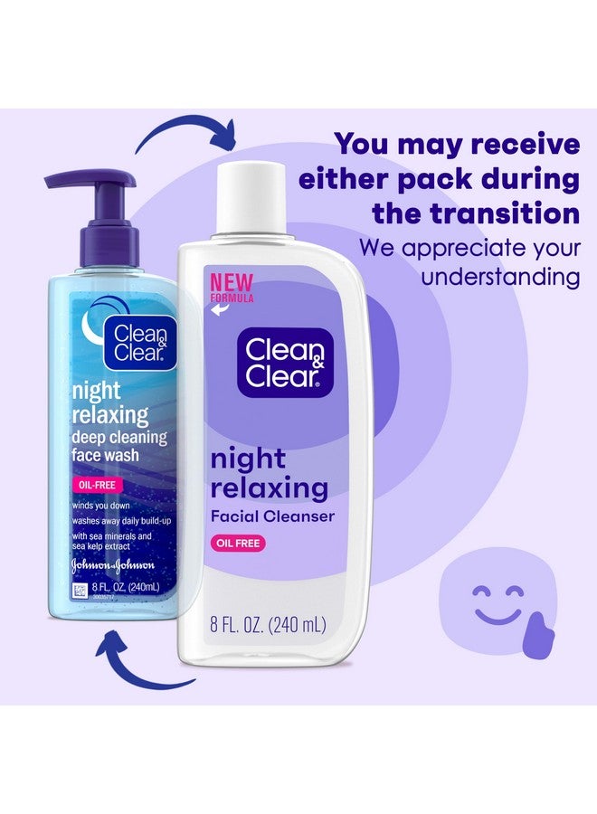 Clean & Clear Night Relaxing Deep Cleaning Face Wash, 8 Fluid Ounce - Image 2