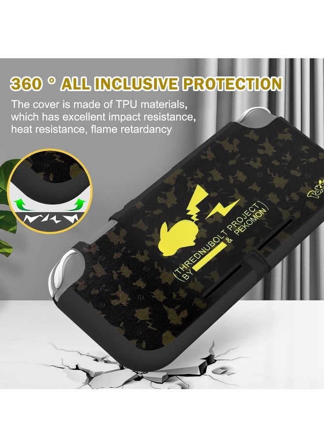 Generic Flash Pika Switch Lite Protective Case Cool Soft TPU Shell Shockproof Scratch Resistant Cover Joy Con Japanese Amine Skin (Rocker cap not included)  - Image 3