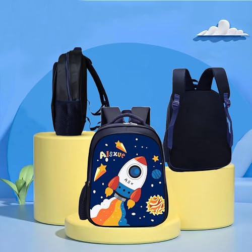 Frantic Waterproof Polyester 26 L 2 Compartment School Backpack With Pencil/Staionery Pouch School Bag Class 1 to 8 Daypack Picnic Bag For School Going Boys & Girls(BK_Blue_ASX_Rocket_24_B) - Image 3